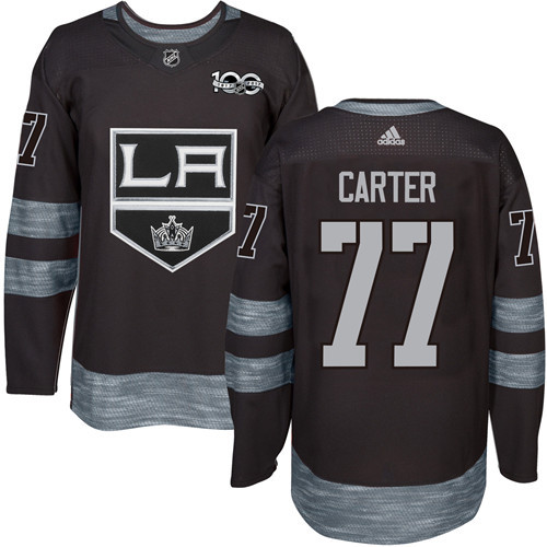 Adidas Kings #77 Jeff Carter Black 1917-100th Anniversary Stitched NHL Jersey - Click Image to Close